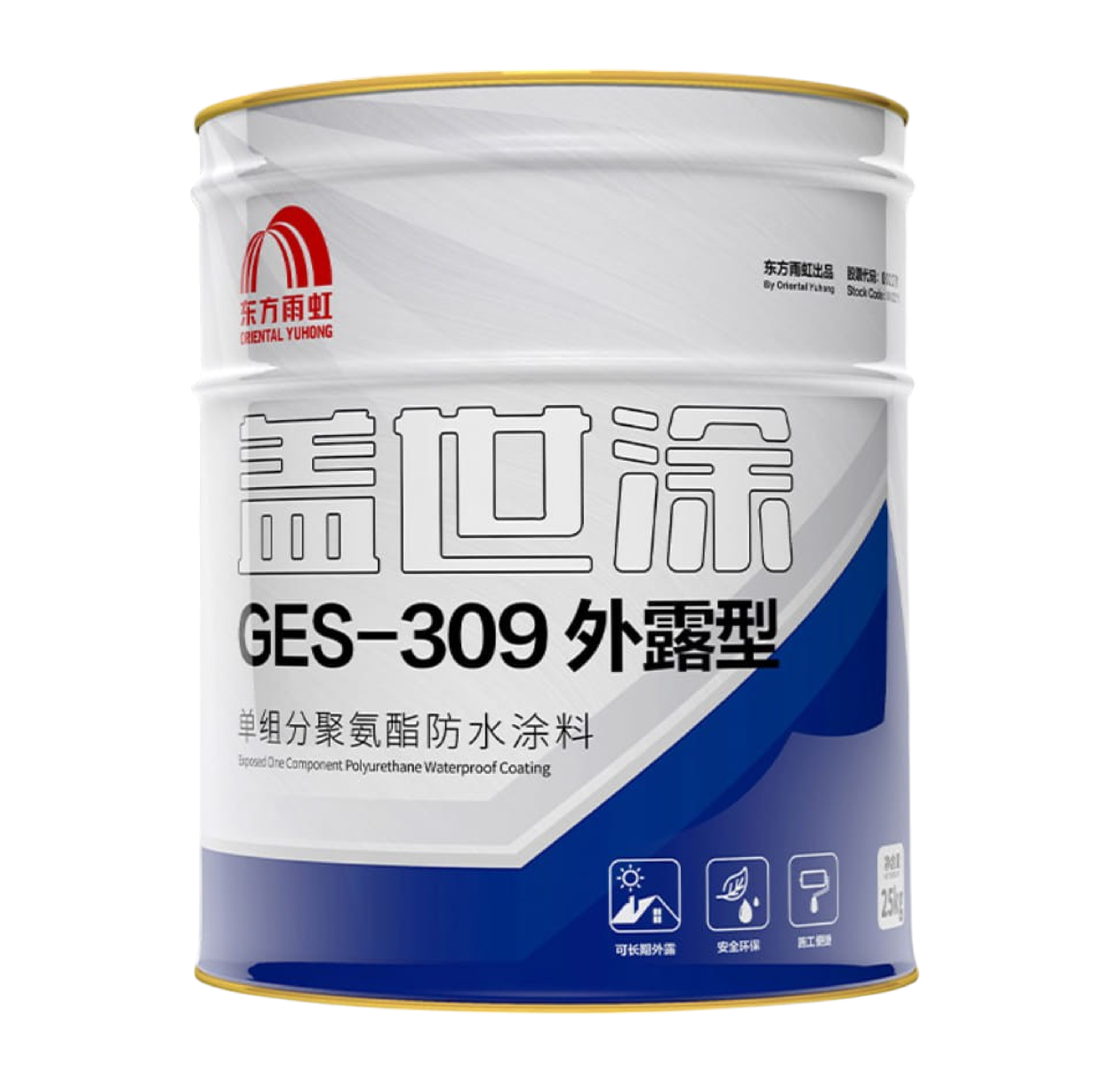 Hình ảnh sản phẩm chống thấm GES-309 PU lộ thiên 1 thành phần sử dụng ngoài trời với hiệu quả chống thấm vượt trội